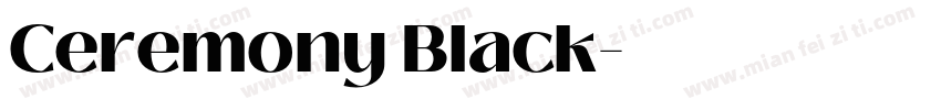 Ceremony Black字体转换